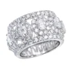 Unique 14K White Gold Wide Diamond Wedding Band 6.55ct Ladies Anniversary Ring -Outlet Radiant Bijou Store unique 14k gold wide diamond wedding band 655ct ladies anniversary ring 000799 mainwh