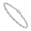 Unique 14K White Gold Yellow White Blue Diamond Tennis Bracelet For Women 1.5ct -Outlet Radiant Bijou Store unique 14k gold yellow white blue diamond tennis bracelet for women 15ct mainwh