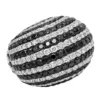 Unique 18K White Gold White & Black Diamond Cocktail Ring For Women Dome 19 Carats -Outlet Radiant Bijou Store unique 18k gold white black diamond cocktail ring for women dome 19 carats 804020 mainwh
