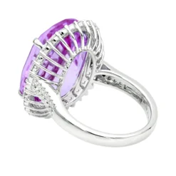 Unique 24ct Pink Tourmaline Diamond Cocktail Ladies Right Hand Ring 18K White Gold -Outlet Radiant Bijou Store unique 24ct pink tourmaline diamond cocktail ladies right hand ring 18k gold 802629 backwh