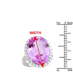 Unique 24ct Pink Tourmaline Diamond Cocktail Ladies Right Hand Ring 18K White Gold -Outlet Radiant Bijou Store unique 24ct pink tourmaline diamond cocktail ladies right hand ring 18k gold 802629 rulerwh