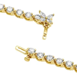 Unique 6 Carat VS Diamond Tennis Bracelet For Women 18K White Gold Flower Clasp 14 Unique 6 Carat VS Diamond Tennis Bracelet For Women 18K White Gold Flower Clasp -Outlet Radiant Bijou Store unique 6 carat vs diamond tennis bracelet for women 18k gold flower clasp 407100 backye