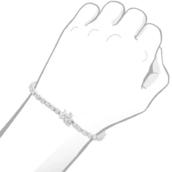 Unique 6 Carat VS Diamond Tennis Bracelet For Women 18K White Gold Flower Clasp 16 Unique 6 Carat VS Diamond Tennis Bracelet For Women 18K White Gold Flower Clasp -Outlet Radiant Bijou Store unique 6 carat vs diamond tennis bracelet for women 18k gold flower clasp 407100 bodwh