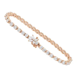 Unique 6 Carat VS Diamond Tennis Bracelet For Women 18K White Gold Flower Clasp 12 Unique 6 Carat VS Diamond Tennis Bracelet For Women 18K White Gold Flower Clasp -Outlet Radiant Bijou Store unique 6 carat vs diamond tennis bracelet for women 18k gold flower clasp 407100 ro