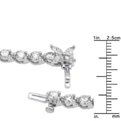 Unique 6 Carat VS Diamond Tennis Bracelet For Women 18K White Gold Flower Clasp 17 Unique 6 Carat VS Diamond Tennis Bracelet For Women 18K White Gold Flower Clasp -Outlet Radiant Bijou Store unique 6 carat vs diamond tennis bracelet for women 18k gold flower clasp 407100 rulerwh