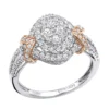 Unique Affordable Halo Cluster Diamond Engagement Ring 0.9ct Two Tone 14K White Gold -Outlet Radiant Bijou Store unique affordable halo cluster diamond engagement ring 09ct two tone gold mainwh