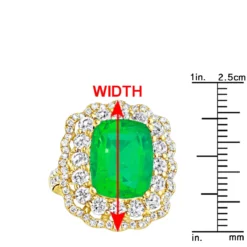 Unique Diamond And Emerald Cocktail Ring For Women 18K White Gold 9.7 Carats -Outlet Radiant Bijou Store unique diamond and emerald cocktail ring for women in 18k gold 97 carats 802634 rulerye
