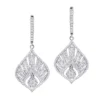 Unique Diamond Drop Earrings For Women 2.4ct 14K White Gold -Outlet Radiant Bijou Store unique diamond drop earrings for women 24ct 14k gold 1