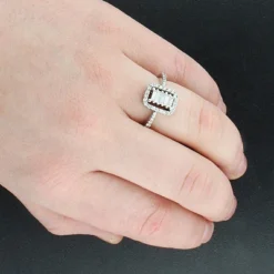 Unique Diamond Engagement Ring 1.21ct 14K White Gold -Outlet Radiant Bijou Store unique diamond engagement ring 121ct 14k p 45502bod