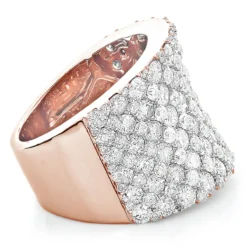 Unique Diamond Wedding Bands: 8 Carat Ladies Pave Diamonds Ring 14K White Gold -Outlet Radiant Bijou Store unique diamond wedding bands 8 carat ladies pave diamonds ring 14k gold backro