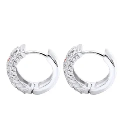 Unique Diamonds And Rubies Earrings Huggies 14K Yellow Gold Small Hoops 1/4 Inch -Outlet Radiant Bijou Store unique diamonds and rubies earrings huggies 14k gold small hoops 14 inch 001300 backwh