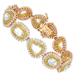 Unique High End Diamond Bracelet For Ladies 18K White Gold 20 Carats -Outlet Radiant Bijou Store unique high end diamond bracelet for ladies in 18k gold 20 carats 804013 ro