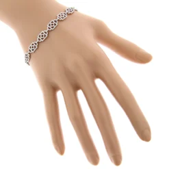 Unique Ladies Round Diamond Bracelet 14K White Gold 1.3ct -Outlet Radiant Bijou Store unique ladies round diamond bracelet 14k gold 13ct bodwh