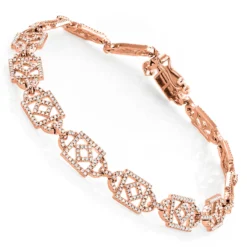 Unique Ladies Round Diamond Bracelet 14K White Gold 1.3ct -Outlet Radiant Bijou Store unique ladies round diamond bracelet 14k gold 13ct ro