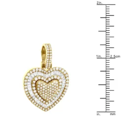 Large Ladies Unique Round Baguette Diamond Heart Shape Pendant 2 Carat 14K Yellow Gold 17 Large Ladies Unique Round Baguette Diamond Heart Shape Pendant 2 Carat 14K Yellow Gold -Outlet Radiant Bijou Store unique oversized round and baguette diamond heart pendant 2 carat 14k gold 803235 ruler yellow