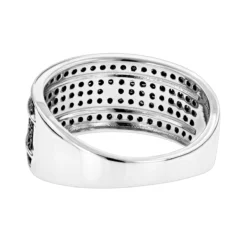 Unique 10K Rose Gold 5 Row Black Diamond Wedding Band -Outlet Radiant Bijou Store unique wedding rings 10k gold 5 row black diamond wedding band backwh