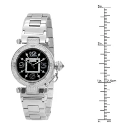 Unique White JoJino Real Diamond Watch For Women 0.12ct Black Dial -Outlet Radiant Bijou Store unique white jojino real diamond watch for women 012ct black dial 968769 ruler