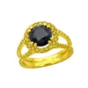 Unique Yellow And Black Diamond Engagement Ring 2.95ct 18K Yellow Gold -Outlet Radiant Bijou Store unique yellow and black diamond engagement ring 295ct 18k p 45912 ye