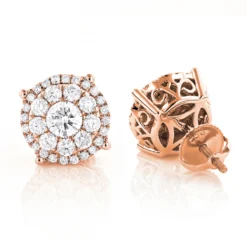 Unisex Round Diamond Cluster Earrings 14K White Gold 2ct Halo Studs 9 Unisex Round Diamond Cluster Earrings 14K White Gold 2ct Halo Studs -Outlet Radiant Bijou Store unisex round diamond cluster earrings 14k gold 2ct halo studs ro