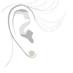 Unisex Round Diamond Stud Earrings Clusters 14K White Gold 1.75ct -Outlet Radiant Bijou Store unisex round diamond stud earrings clusters in 14k gold 175ct bodye