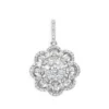 Vintage 18K White Gold Flower Cluster Diamond Pendant For Women 1.25ct LUXURMAN -Outlet Radiant Bijou Store vintage 18k gold flower cluster diamond pendant for women 125ct luxurman wh