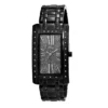 Black JoJino Women's Diamond Watch Rectangular Shape Iced Out Black Dial 0.25ct -Outlet Radiant Bijou Store watches black jojino womens diamond watch rectangular shape iced out black dial 025ct 968793 main
