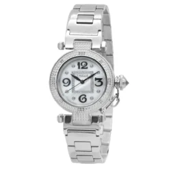 JoJino Women's Diamond Watch 0.12ctw White Mother-Of-Perl Dial