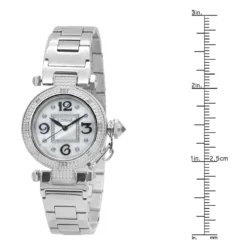 JoJino Women's Diamond Watch 0.12ctw White Mother-Of-Perl Dial -Outlet Radiant Bijou Store watches jojino womens diamond watch 012ctw white mother of perl dial 968770 ruler