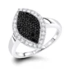Ladies White Black Pave Diamond Ring 0.7ct 14K White Gold -Outlet Radiant Bijou Store white black pave diamond ring 070ct 14k p 43337 wh