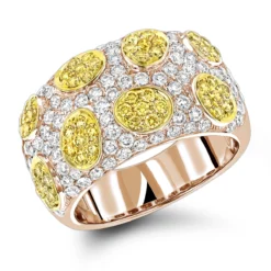 White Yellow Diamond Band 2.38ct 14K White Gold Unique Ladies Ring -Outlet Radiant Bijou Store white yellow diamond band 238ct 14k p 40948 ro