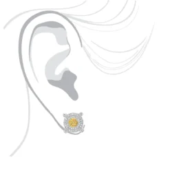 White Yellow Diamond Stud Earrings 0.33ct Sterling Silver 8 White Yellow Diamond Stud Earrings 0.33ct Sterling Silver -Outlet Radiant Bijou Store white yellow diamond stud earrings 05ct sterling silver 3