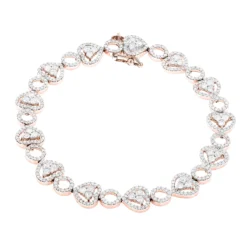 Women's 14K White Gold Designer Diamond Heart Bracelet 4.35ct 11 Women's 14K White Gold Designer Diamond Heart Bracelet 4.35ct -Outlet Radiant Bijou Store womens 14k gold designer diamond heart bracelet 435ct p 6482 ro