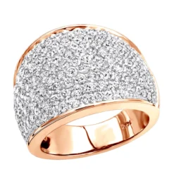 Women's 14K White Gold Pave Diamond Fashion Ring 3.6ct Wedding Band -Outlet Radiant Bijou Store womens 14k gold pave diamond fashion ring 36ct wedding band ro