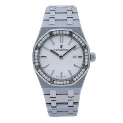 Women's Diamond Watch Audemars Piguet Royal Oak 33mm White Dial W00958
