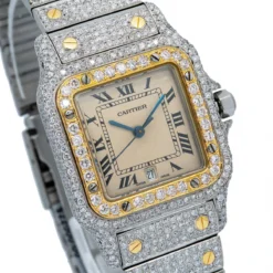 Women's Diamond Watch Cartier Santos De Cartier 18K Gold Champagne Dial -Outlet Radiant Bijou Store womens diamond watch cartier santos de cartier yellow gold champagne dial w01242 0E8A6821 6bd6179f 65f9 4125 9127 4b53979aecde 2048x2048