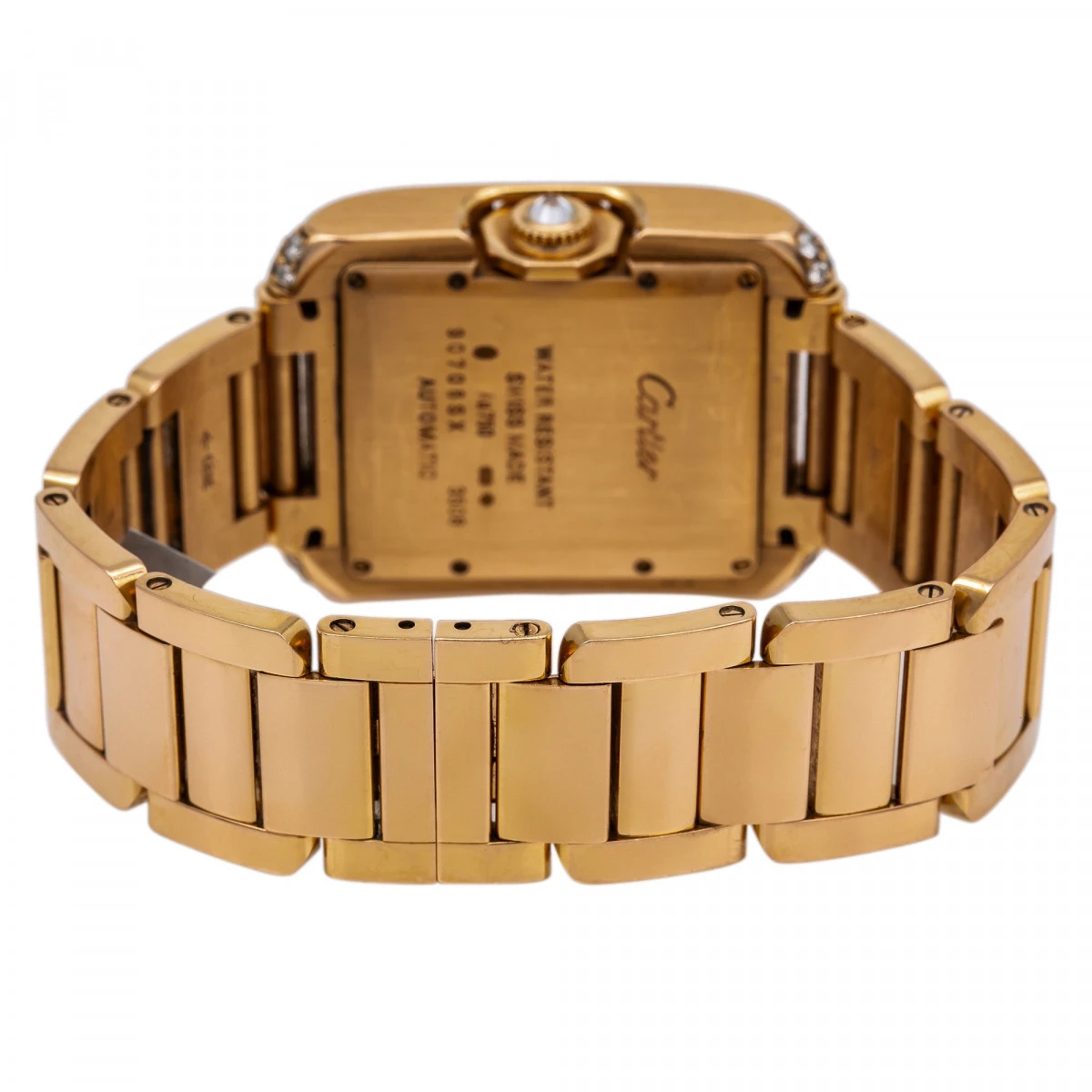 Women's Diamond Watch Cartier Tank Anglaise 18K Gold 30mm Silver Tone Dial 6 Women's Diamond Watch Cartier Tank Anglaise 18K Gold 30mm Silver Tone Dial - Image 4