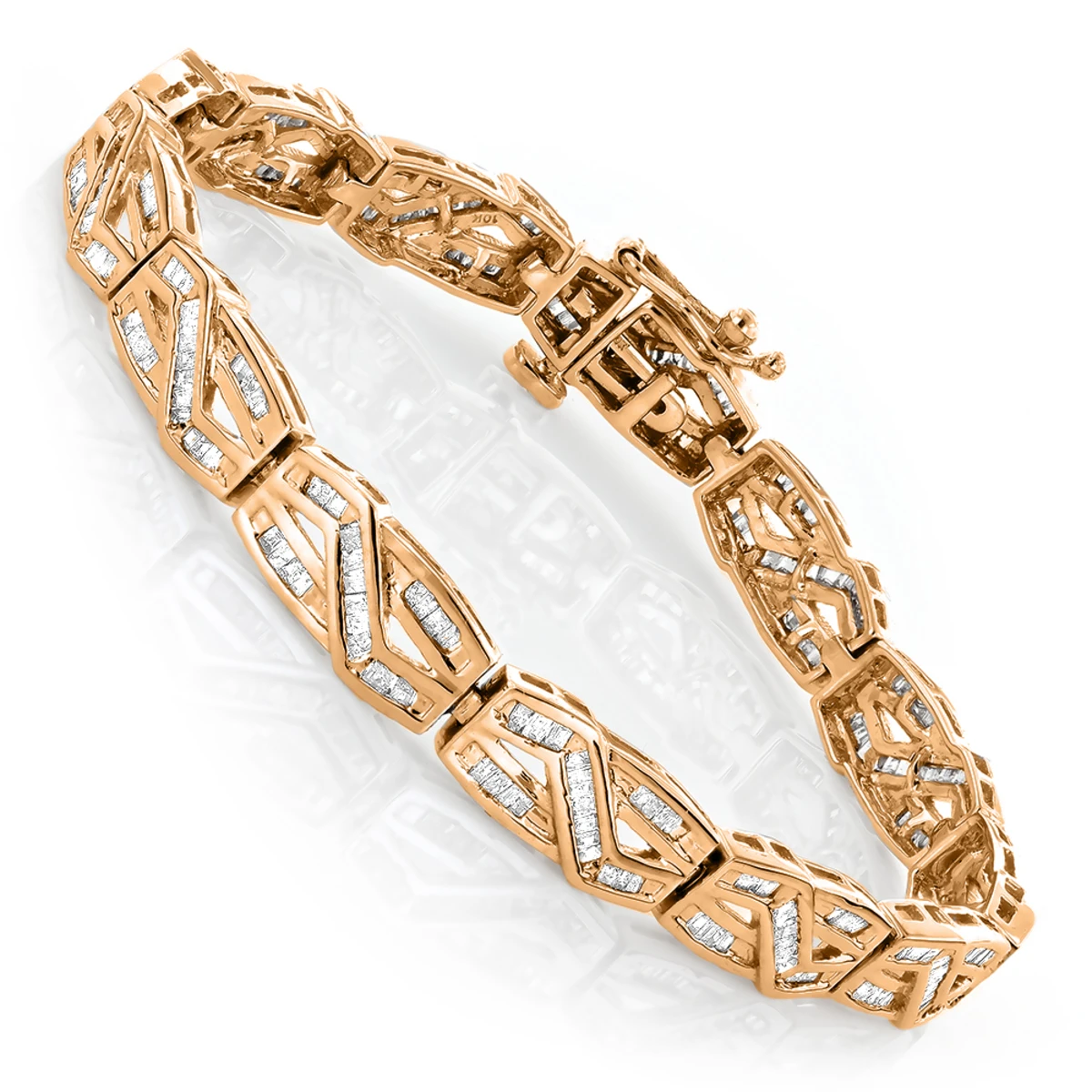 Women's Infinity Baguette Diamond Bracelet 2.84ct 5 Women's Infinity Baguette Diamond Bracelet 2.84ct - Image 3