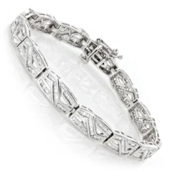 Women's Infinity Baguette Diamond Bracelet 2.84ct