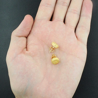 Yellow Diamond Earrings 0.4ct Gold Plated Sterling Silver Studs 4 Yellow Diamond Earrings 0.4ct Gold Plated Sterling Silver Studs - Image 2