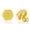Large Yellow Diamond Earrings 0.75ct Sterling Silver -Outlet Radiant Bijou Store yellow diamond earrings 075ct sterling silver p 44735