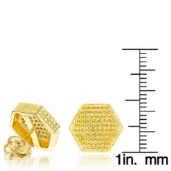 Large Yellow Diamond Earrings 0.75ct Sterling Silver -Outlet Radiant Bijou Store yellow diamond earrings 075ct sterling silver p 44735 ruler