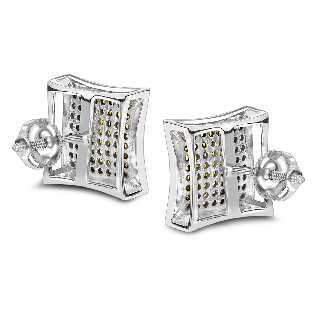 Yellow Diamond Stud Earrings 0.55ct 14K Yellow Gold 6 Yellow Diamond Stud Earrings 0.55ct 14K Yellow Gold - Image 4